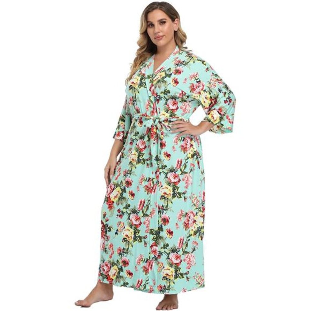 Super Shopping-zone Women's Plus Size Long Robes Kimonos Plus Size Maternity